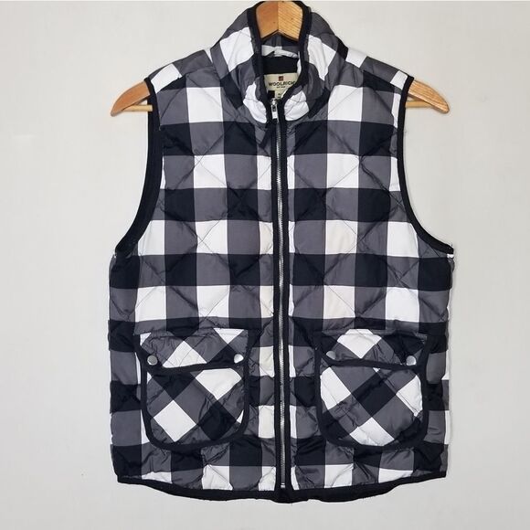 Woolrich buffalo check vest Women's size medium down filled - Picture 1 of 8